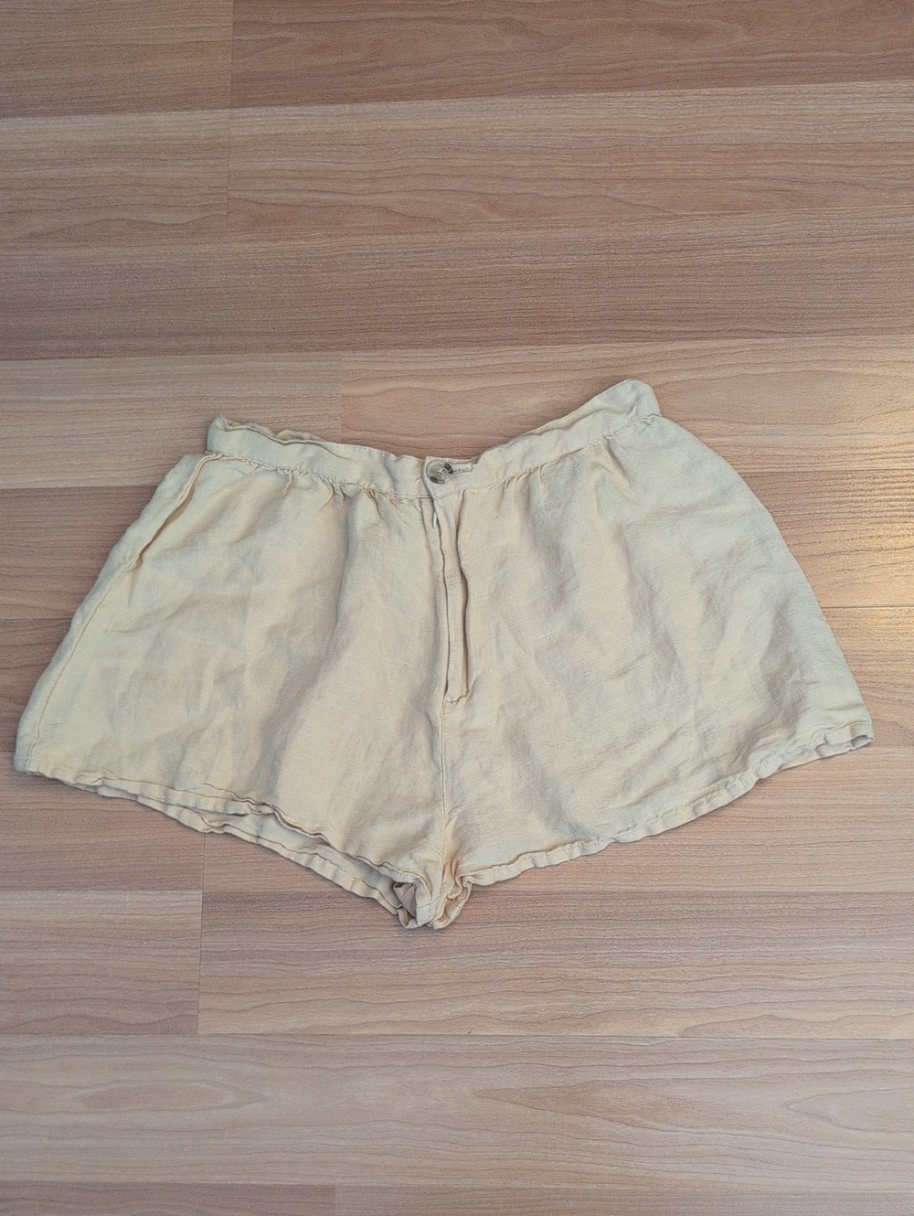 Amuse Society Canopy High Waisted Linen Blend Shorts Beach Casual S